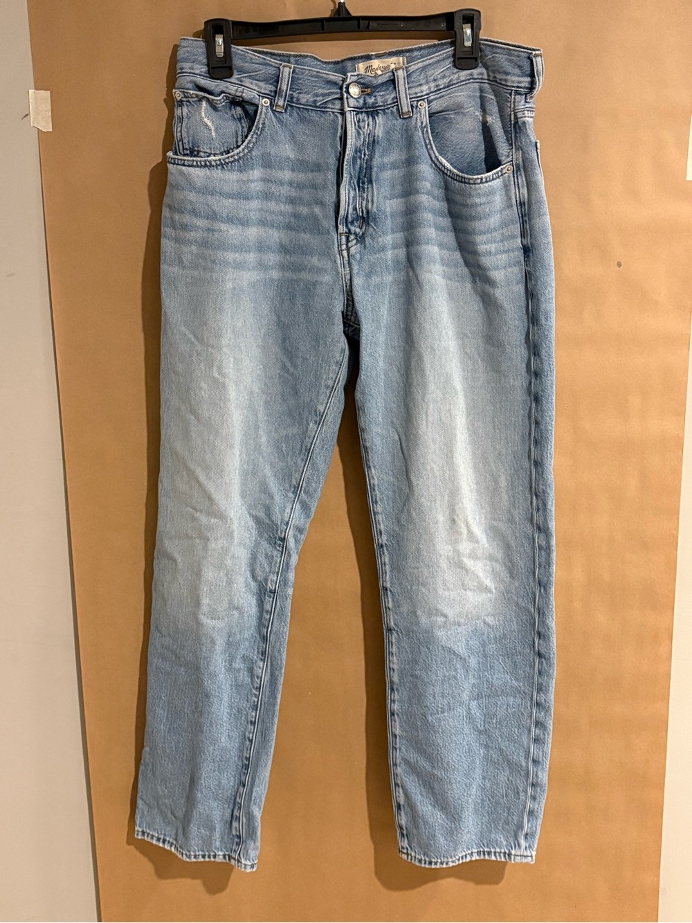 Madewell The Dean Easy Straight Jeans Women’s 29 Light Wash Distressed